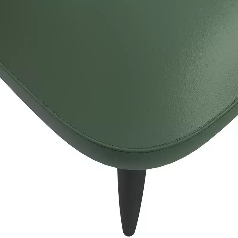 Lot de 2 chaises de salle à manger rembourrées LeisureMod Paradiso - Dossier incurvé avec pieds en bois, élégantes, confortables et durables pour les salles à manger