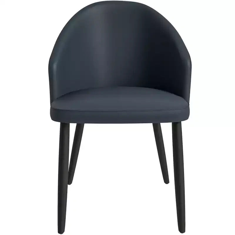 Lot de 2 chaises de salle à manger rembourrées LeisureMod Paradiso - Dossier incurvé avec pieds en bois, élégantes, confortables et durables pour les salles à manger