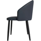 Lot de 2 chaises de salle à manger rembourrées LeisureMod Paradiso - Dossier incurvé avec pieds en bois, élégantes, confortables et durables pour les salles à manger