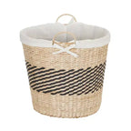 Panier tressé, panier décoratif avec poignées et doublure en coton, pour le rangement, l'organisation, la lessive et plus encore.