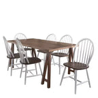 Ensemble de salle à manger 7 pièces en bois d'hévéa style rustique Ansley de Christopher Knight Home