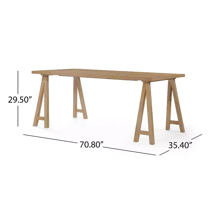 Ensemble de salle à manger 7 pièces en bois d'hévéa style rustique Ansley de Christopher Knight Home