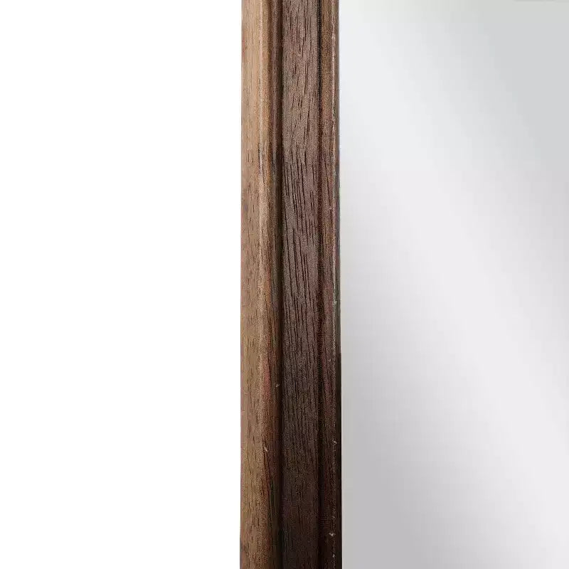 Flash Furniture Efie Grand miroir mural avec cadre en bois massif pour salle de bain, entrée, salle à manger et salon