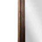 Flash Furniture Efie Grand miroir mural avec cadre en bois massif pour salle de bain, entrée, salle à manger et salon