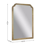 Flash Furniture Efie Grand miroir mural avec cadre en bois massif pour salle de bain, entrée, salle à manger et salon