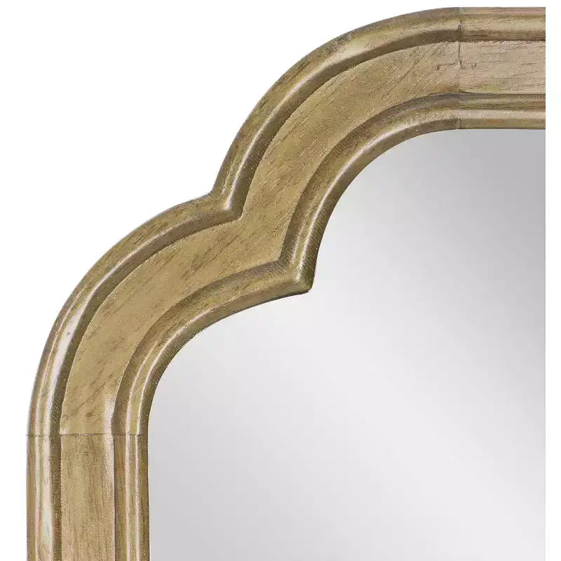 Flash Furniture Efie Grand miroir mural avec cadre en bois massif pour salle de bain, entrée, salle à manger et salon