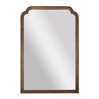 Flash Furniture Efie Grand miroir mural avec cadre en bois massif pour salle de bain, entrée, salle à manger et salon