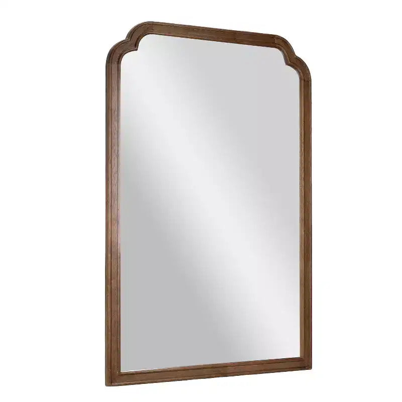 Flash Furniture Efie Grand miroir mural avec cadre en bois massif pour salle de bain, entrée, salle à manger et salon