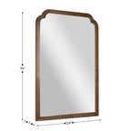 Flash Furniture Efie Grand miroir mural avec cadre en bois massif pour salle de bain, entrée, salle à manger et salon