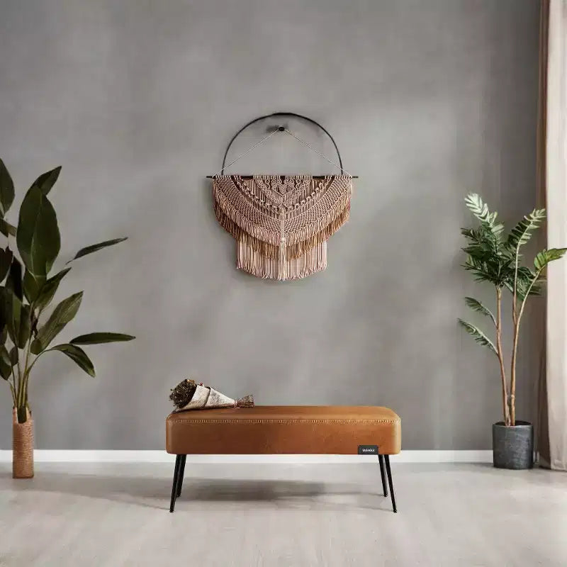 Banc pour entrée et chambre à coucher, banc de bout de lit, pouf de rangement en cuir synthétique avec surpiqûres, supporte 300 kg