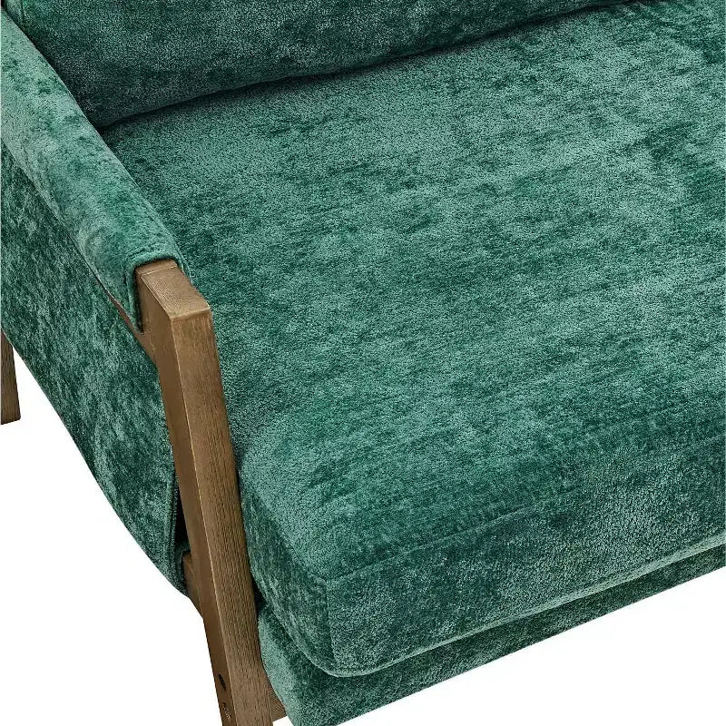 Fauteuil d'appoint en velours Kelly de Roundhill Furniture, style moderne du milieu du siècle