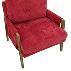 Fauteuil d'appoint en velours Kelly de Roundhill Furniture, style moderne du milieu du siècle