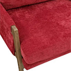 Fauteuil d'appoint en velours Kelly de Roundhill Furniture, style moderne du milieu du siècle
