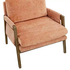 Fauteuil d'appoint en velours Kelly de Roundhill Furniture, style moderne du milieu du siècle