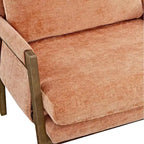 Fauteuil d'appoint en velours Kelly de Roundhill Furniture, style moderne du milieu du siècle