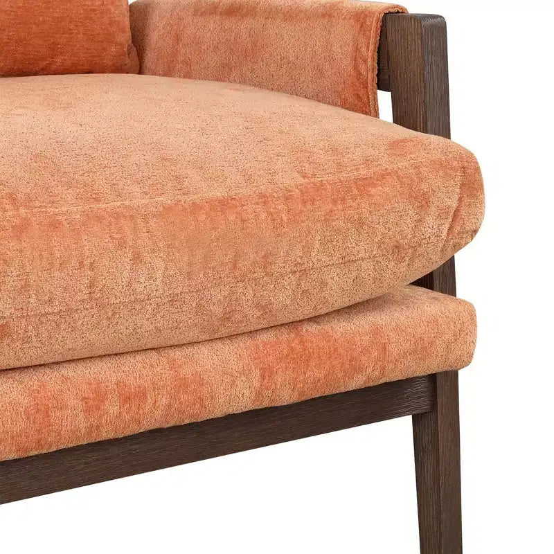 Fauteuil d'appoint en velours Kelly de Roundhill Furniture, style moderne du milieu du siècle