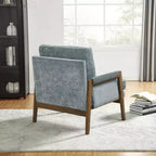 Fauteuil d'appoint en velours Kelly de Roundhill Furniture, style moderne du milieu du siècle
