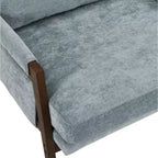 Fauteuil d'appoint en velours Kelly de Roundhill Furniture, style moderne du milieu du siècle