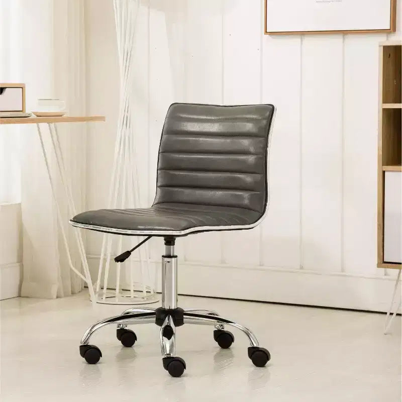 Chaise de Bureau Fremo Chromel Réglable à Vérin Pneumatique, Grise