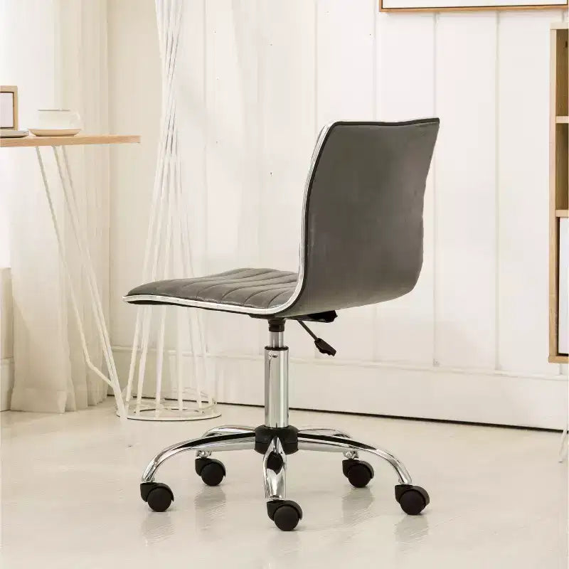 Chaise de Bureau Fremo Chromel Réglable à Vérin Pneumatique, Grise