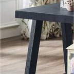 Table basse avec étagère en bois répliqué contemporain Roundhill Furniture Athens, finition noire
