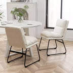 Ensemble de salle à manger rond Innes de Roundhill Furniture, table à manger avec piètement à tréteaux et 4 chaises élégantes, 5 pièces