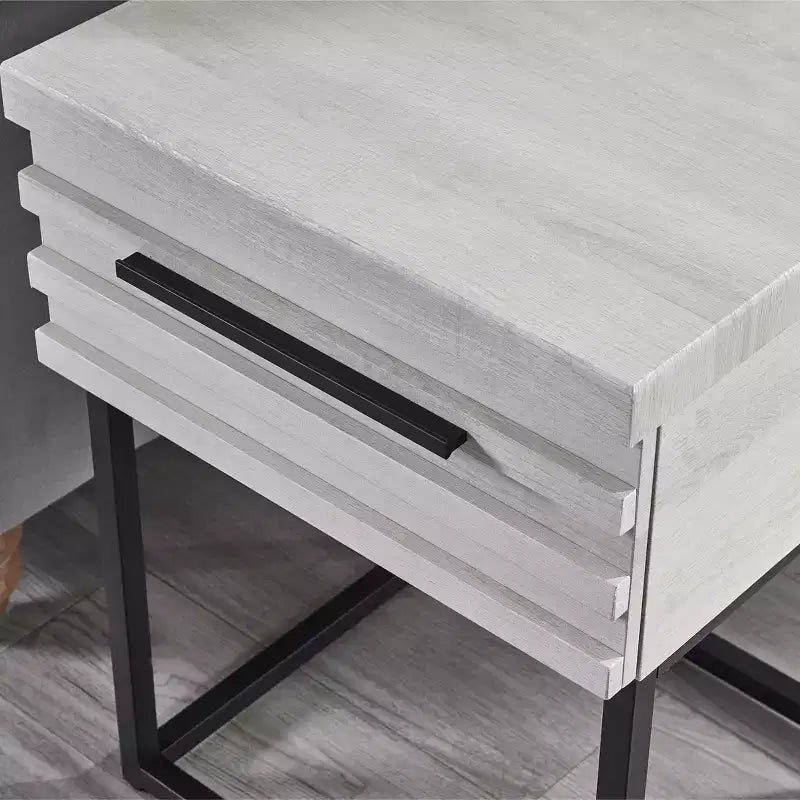 Ensemble de chambre 3 pièces Findlay, lit rembourré 3D en peluche avec 2 tables de chevet