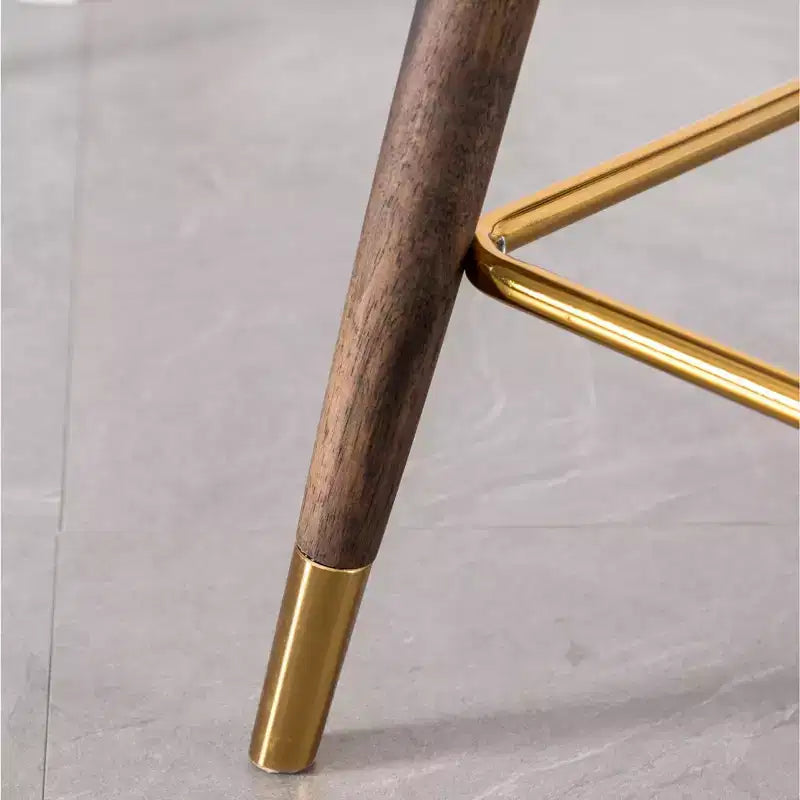 Tabourets de bar à dossier ailé recouverts de tissu Leland de Roundhill Furniture, verts, ensemble de 2