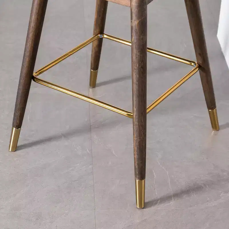 Tabourets de bar à dossier ailé recouverts de tissu Leland de Roundhill Furniture, verts, ensemble de 2
