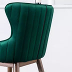 Tabourets de bar à dossier ailé recouverts de tissu Leland de Roundhill Furniture, verts, ensemble de 2