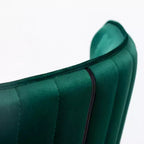 Tabourets de bar à dossier ailé recouverts de tissu Leland de Roundhill Furniture, verts, ensemble de 2