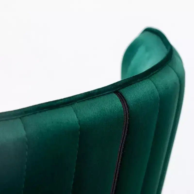 Tabourets de bar à dossier ailé recouverts de tissu Leland de Roundhill Furniture, verts, ensemble de 2