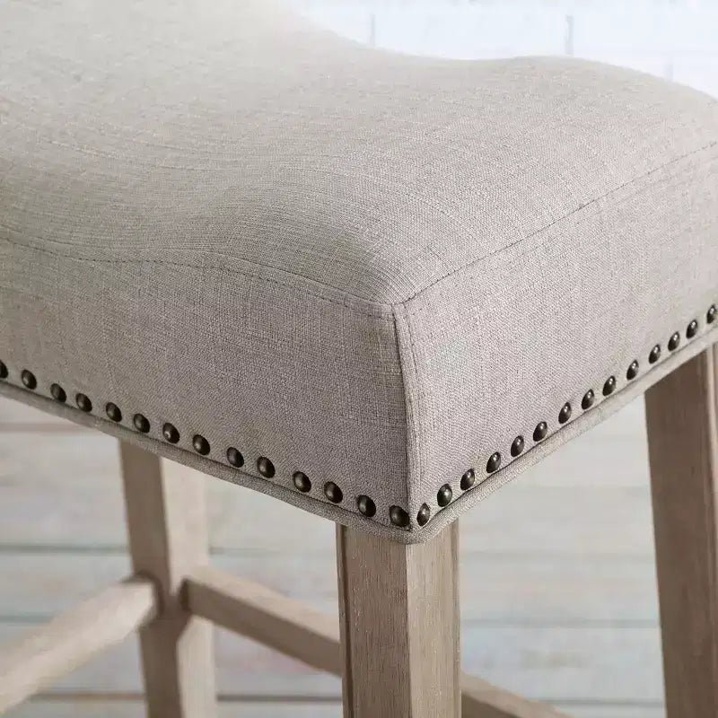 Tabourets de bar sans dossier avec siège en forme de selle Roundhill Furniture CoCo, hauteur 29 po, bronzé, ensemble de 2