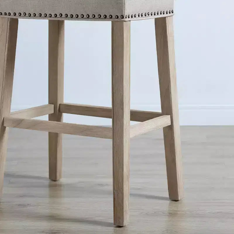 Tabourets de bar sans dossier avec siège en forme de selle Roundhill Furniture CoCo, hauteur 29 po, bronzé, ensemble de 2
