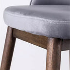 Tabourets de bar rembourrés en tissu Roundhill Furniture Leland, hauteur comptoir, dossier haut, gris, lot de 2