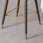 Tabourets de bar rembourrés en tissu Roundhill Furniture Leland, hauteur comptoir, dossier haut, gris, lot de 2