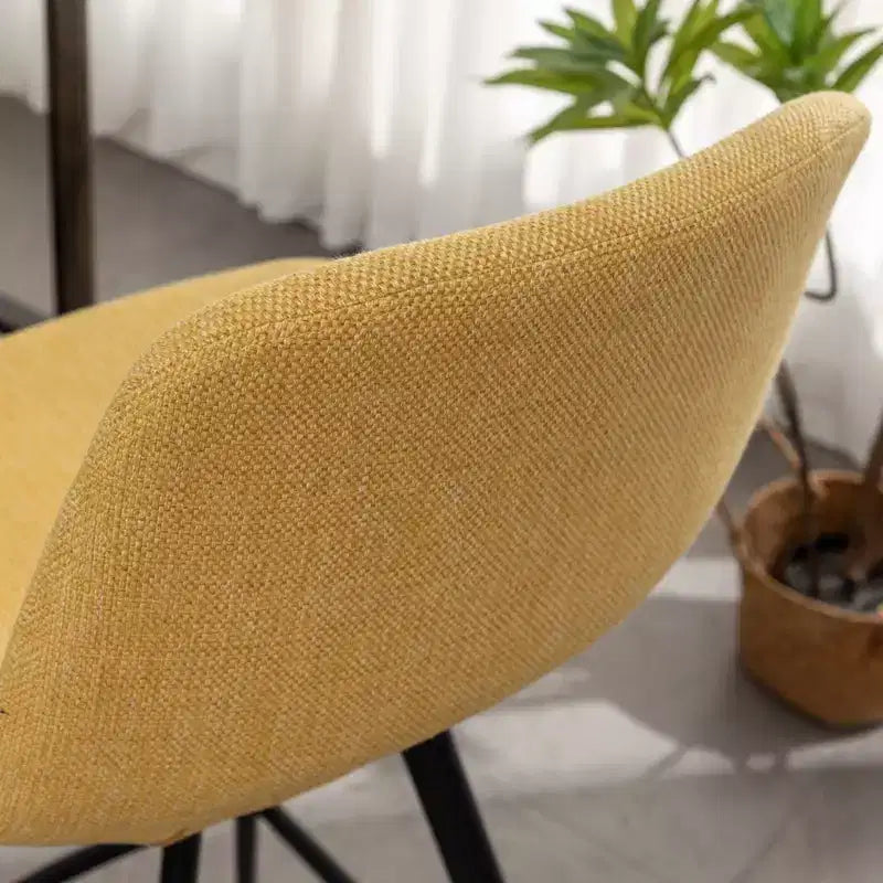 Tabourets de bar en tissu Porth de 28,25 po de Roundhill Furniture, jaune, lot de 2