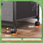 Meuble Classeur Mobile DEXYLLO à 3 Tiroirs, Desserte d'Imprimante Roulante avec Étagère de Rangement Ouverte pour Bureau à Domicile