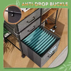 Meuble Classeur Mobile DEXYLLO à 3 Tiroirs, Desserte d'Imprimante Roulante avec Étagère de Rangement Ouverte pour Bureau à Domicile