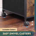 Meuble Classeur Mobile DEXYLLO à 3 Tiroirs, Desserte d'Imprimante Roulante avec Étagère de Rangement Ouverte pour Bureau à Domicile