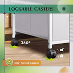 Meuble Classeur Mobile DEXYLLO à 3 Tiroirs, Desserte d'Imprimante Roulante avec Étagère de Rangement Ouverte pour Bureau à Domicile