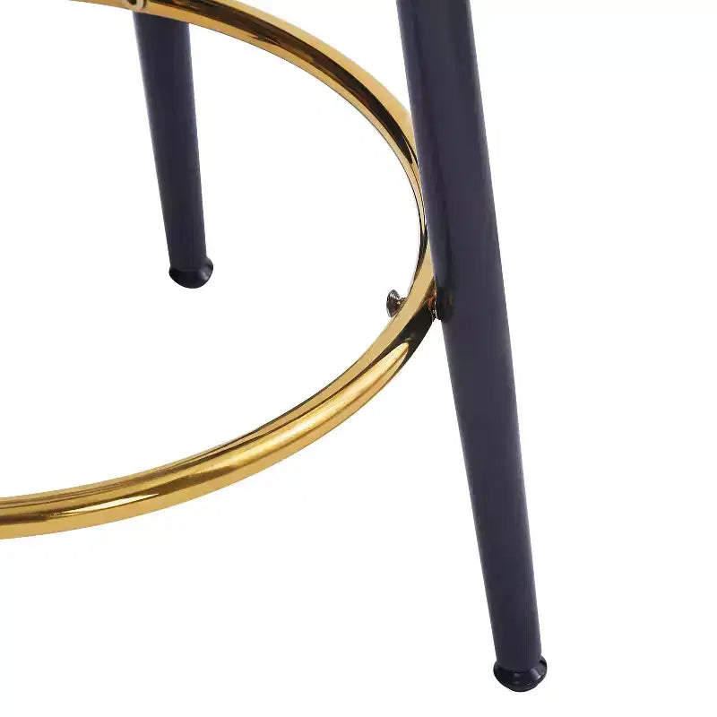 2/4 tabourets de bar, tabourets d'appoint ronds modernes avec cadre en métal, coussin, repose-pieds pour cuisine/chambre/salle à manger - ModernLuxe
