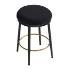 2/4 tabourets de bar, tabourets d'appoint ronds modernes avec cadre en métal, coussin, repose-pieds pour cuisine/chambre/salle à manger - ModernLuxe