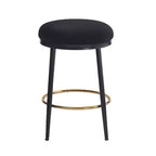 2/4 tabourets de bar, tabourets d'appoint ronds modernes avec cadre en métal, coussin, repose-pieds pour cuisine/chambre/salle à manger - ModernLuxe