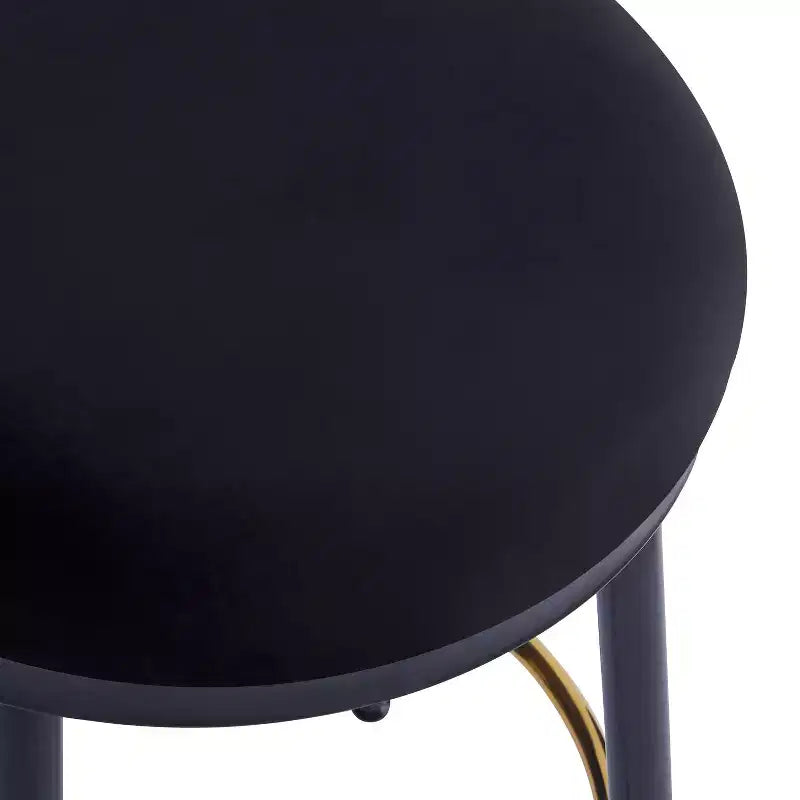 2/4 tabourets de bar, tabourets d'appoint ronds modernes avec cadre en métal, coussin, repose-pieds pour cuisine/chambre/salle à manger - ModernLuxe