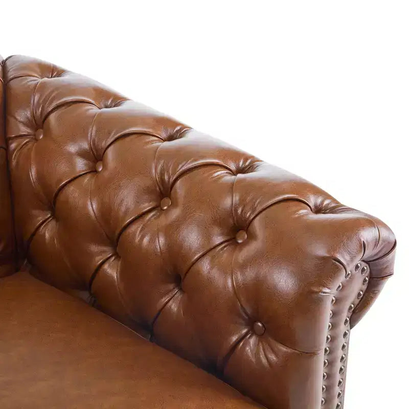 Christopher Knight Home Andrew, fauteuil club pivotant rembourré avec boutons touffetés et accoudoirs roulés, vert foncé/PU