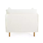 Fauteuil d'appoint rembourré moderne avec coussins moelleux et pieds en bois robustes, fauteuil de salon confortable - Christopher Knight Home
