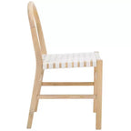 Chaise de salle à manger Kinzee - DCH1211 - Blanc/Naturel - Safavieh