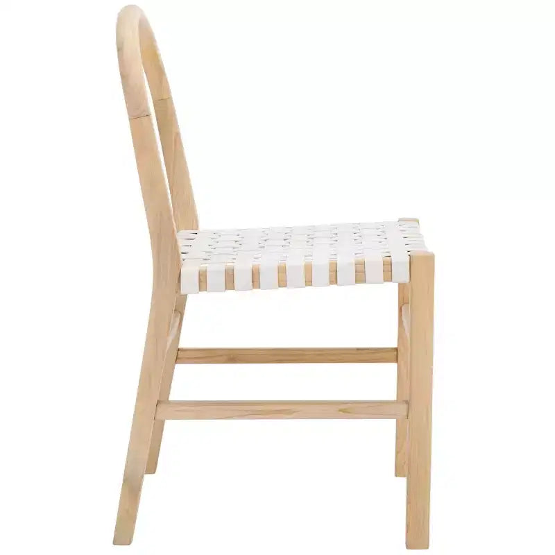 Chaise de salle à manger Kinzee - DCH1211 - Blanc/Naturel - Safavieh