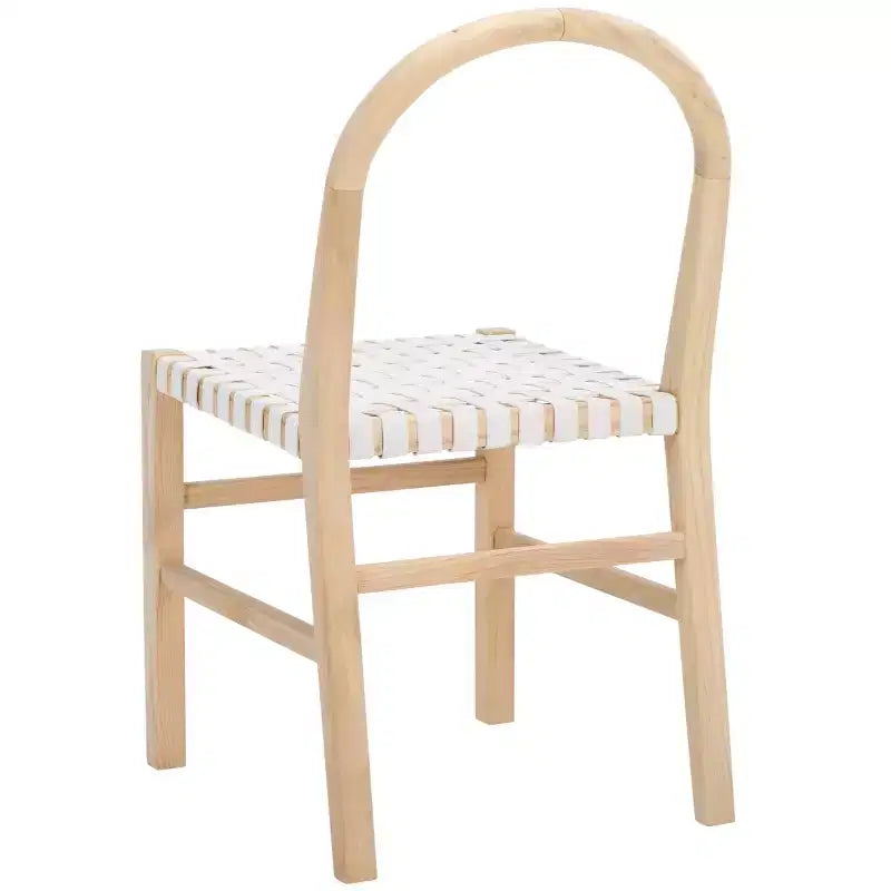 Chaise de salle à manger Kinzee - DCH1211 - Blanc/Naturel - Safavieh